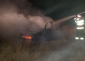 Incendiu de mașină lichidat de pompieri