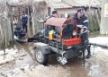 Gospodării inundate în Drăgănești de Vlașca și Furculești