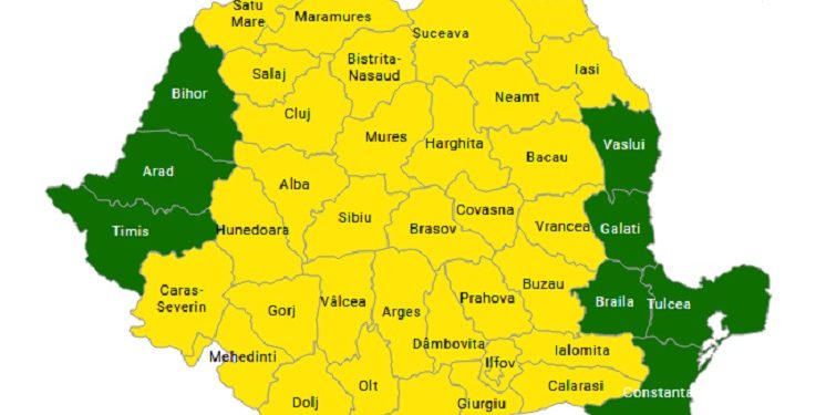 Atenție! Cod galben de furtuni și ploi torențiale