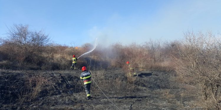 Sfârșit de săptămână incendiar pentru pompierii din Teleorman