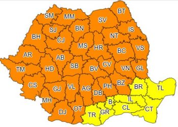 Teleorman: Cod galben de instabilitate atmosferică temporar accentuată, până joi dimineaţa