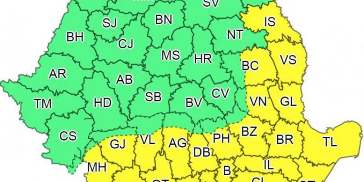 Avertizare meteo: cod galben de caniculă în Teleorman