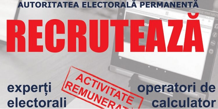 AEP recrutează experți electorali și operatori de calculator