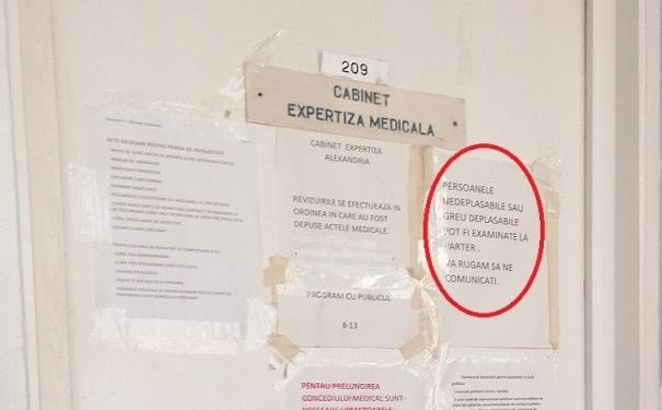 Expertiza medicală se va face doar la Policlinica din Alexandria, din ianuarie