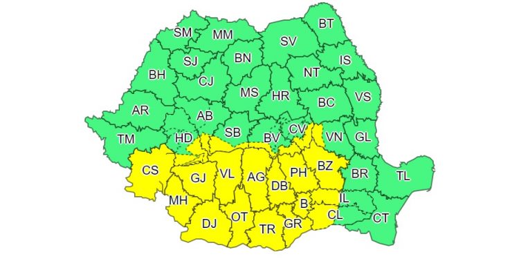 ANM: Cod galben de ninsori abundente