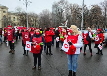 Protest al sindicaliștilor din Sănătate, în fața Guvernului. Care sunt revendicările