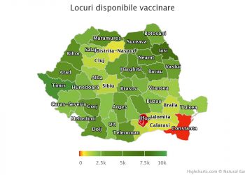 Peste 3400 de locuri disponibile pentru vaccinarea cu AstraZeneca, în Teleorman
