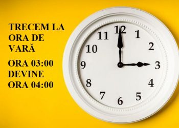 Trecem la ora de vară. Ora 03:00 devine ora 04:00