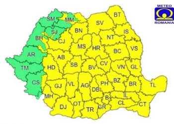 Vremea se strică din nou. Cod galben de ploi, începând de luni