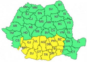 Cod galben de ninsori în Teleorman. Vremea va fi deosebit de rece