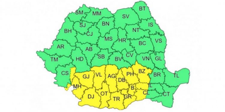 Cod galben de ninsori în Teleorman. Vremea va fi deosebit de rece