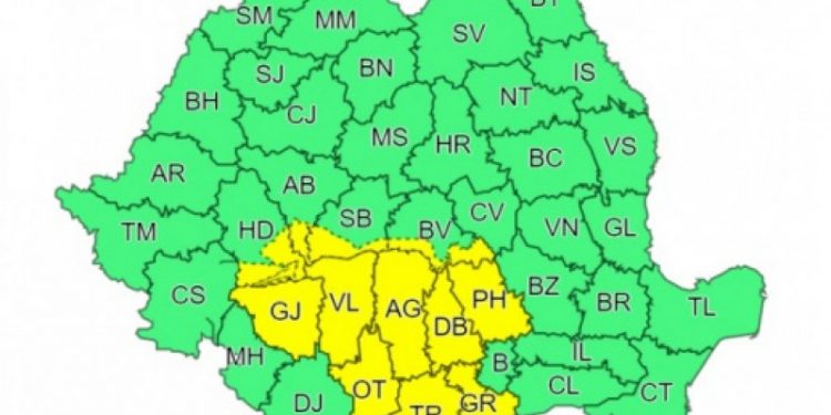 Meteo. Ploi, vijelii și grindină, în Teleorman