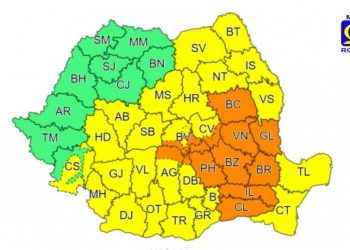 A fost prelungit codul galben de precipitații și instabilitate atmosferică.