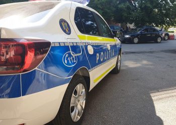 Autospecială de poliție implicată într-un accident rutier