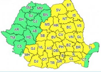 Cod galben de caniculă şi disconfort termic în Teleorman