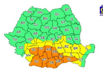 Cod portocaliu de precipitații în Teleorman