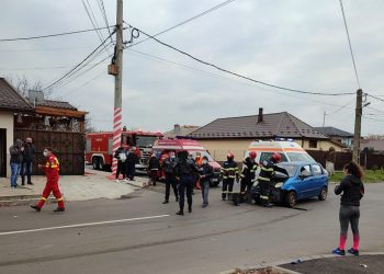 Accident rutier în municipiul Alexandria, la intersecția străzilor HCC și Cuza Vodă
