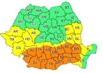 Noi avertizări meteo valabile pentru județul Teleorman. Vremea în următoarele trei zile