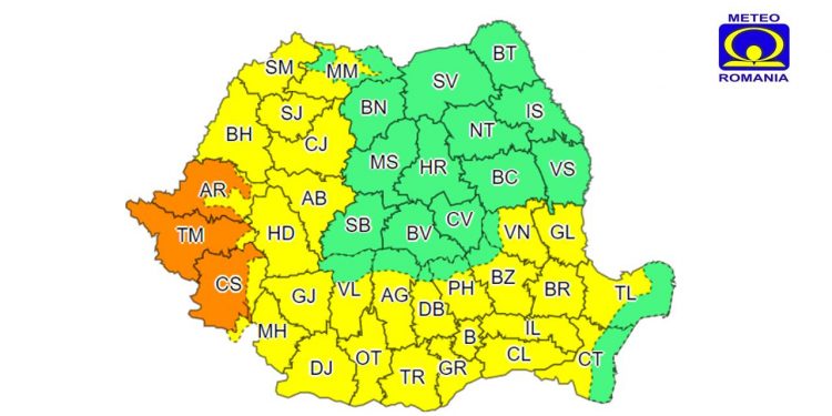 După caniculă, vin ploi și vijelii, în Teleorman. Avertizarea meteorologilor