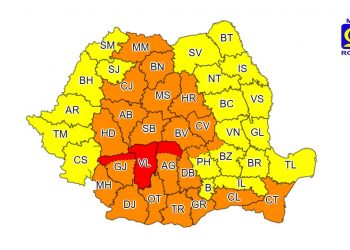 Avertizare meteo de ploi abundente și vijelii, în Teleorman