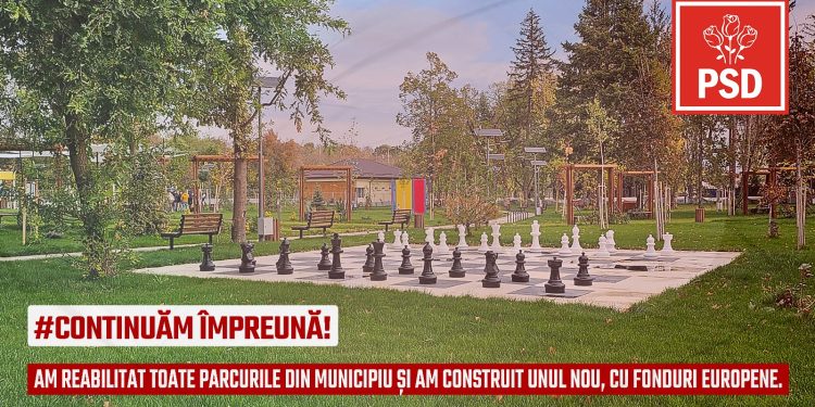 Investițiile în parcuri, locuri de joacă și zone de agrement rămân o prioritare pentru primarul Victor Drăgușin/ Promovare electorală