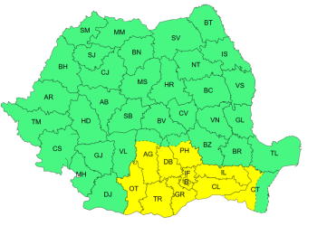 Cod galben de ninsori temporar viscolite și strat de zăpadă, în Teleorman. Vor fi nopți și dimineți geroase