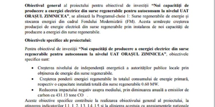 Primăria Orașului Zimnicea anunță lansarea unui nou proiect